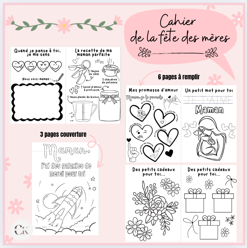 Cahier : La fête des mères