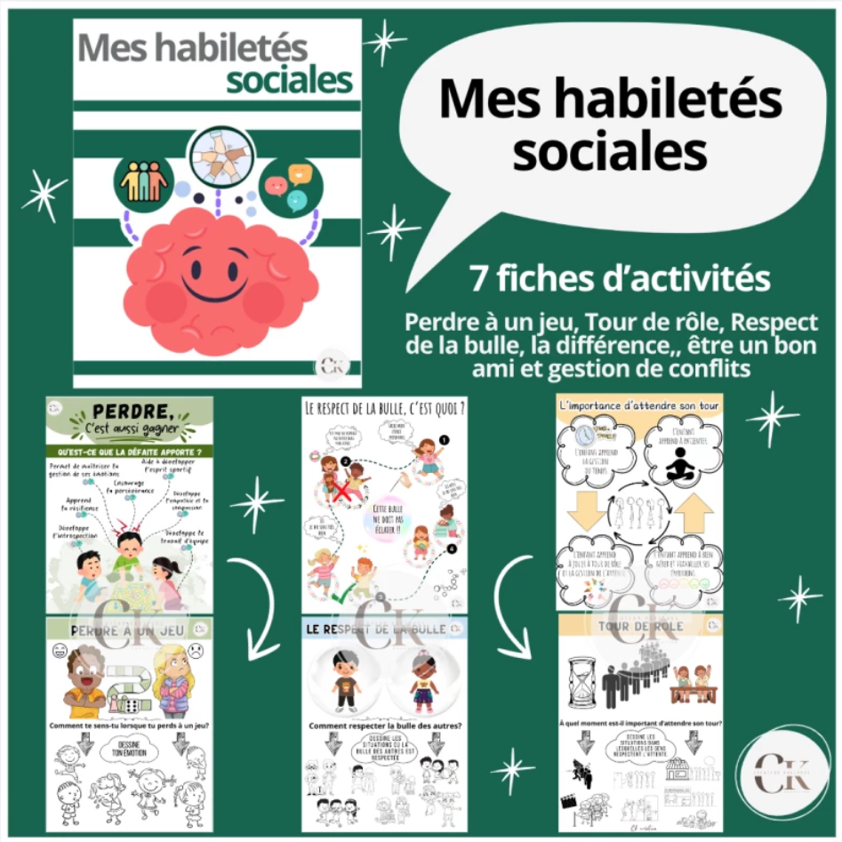 Cahier d'activité: Les habiletés sociales
