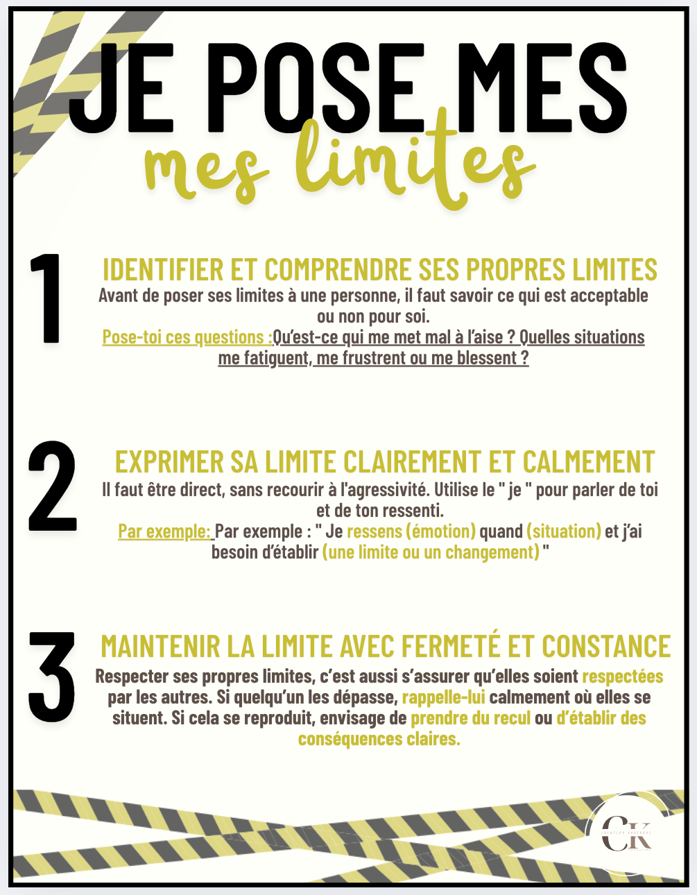 Affiche: Je pose mes limites