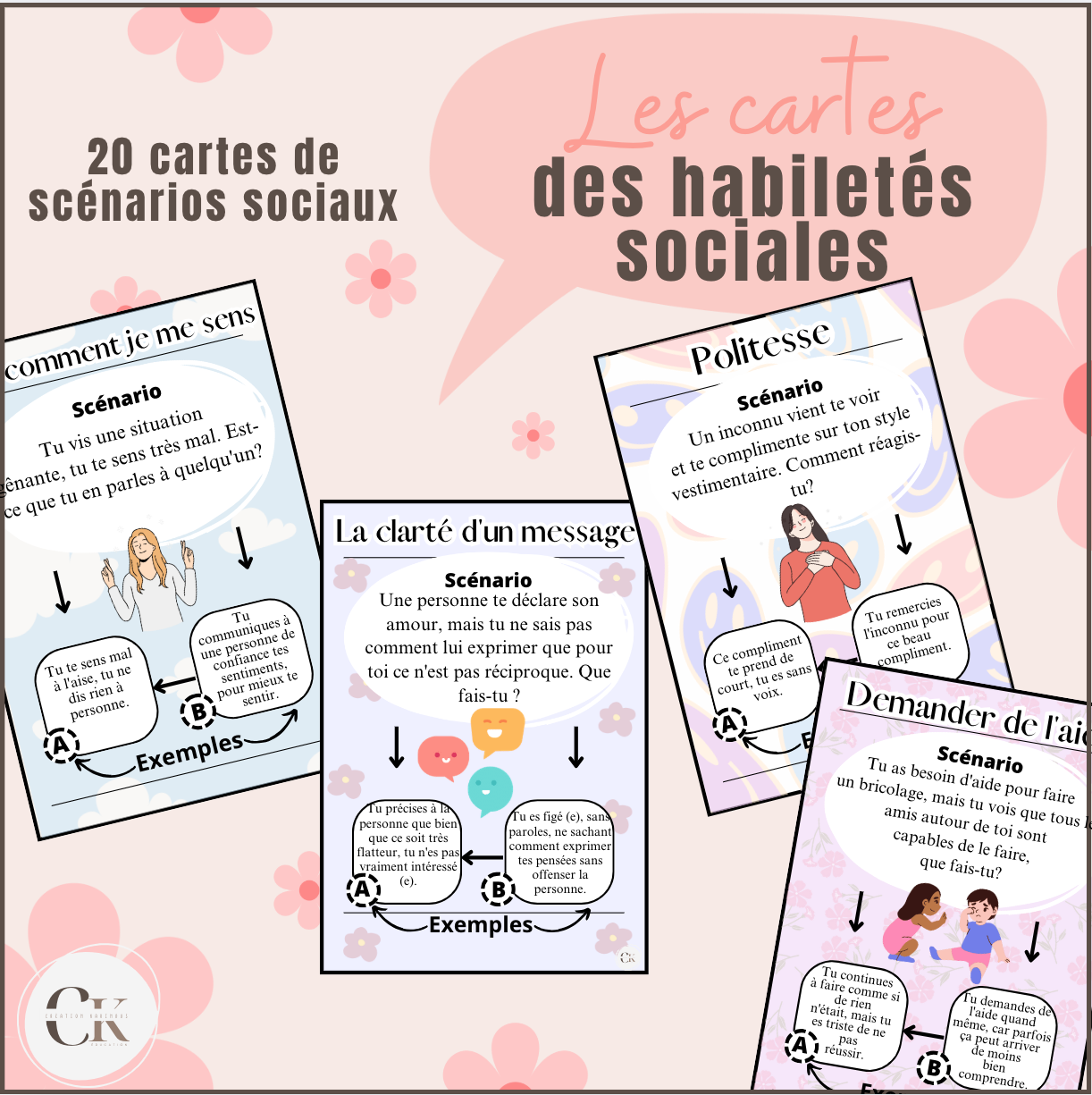 Les cartes d'habiletés sociales