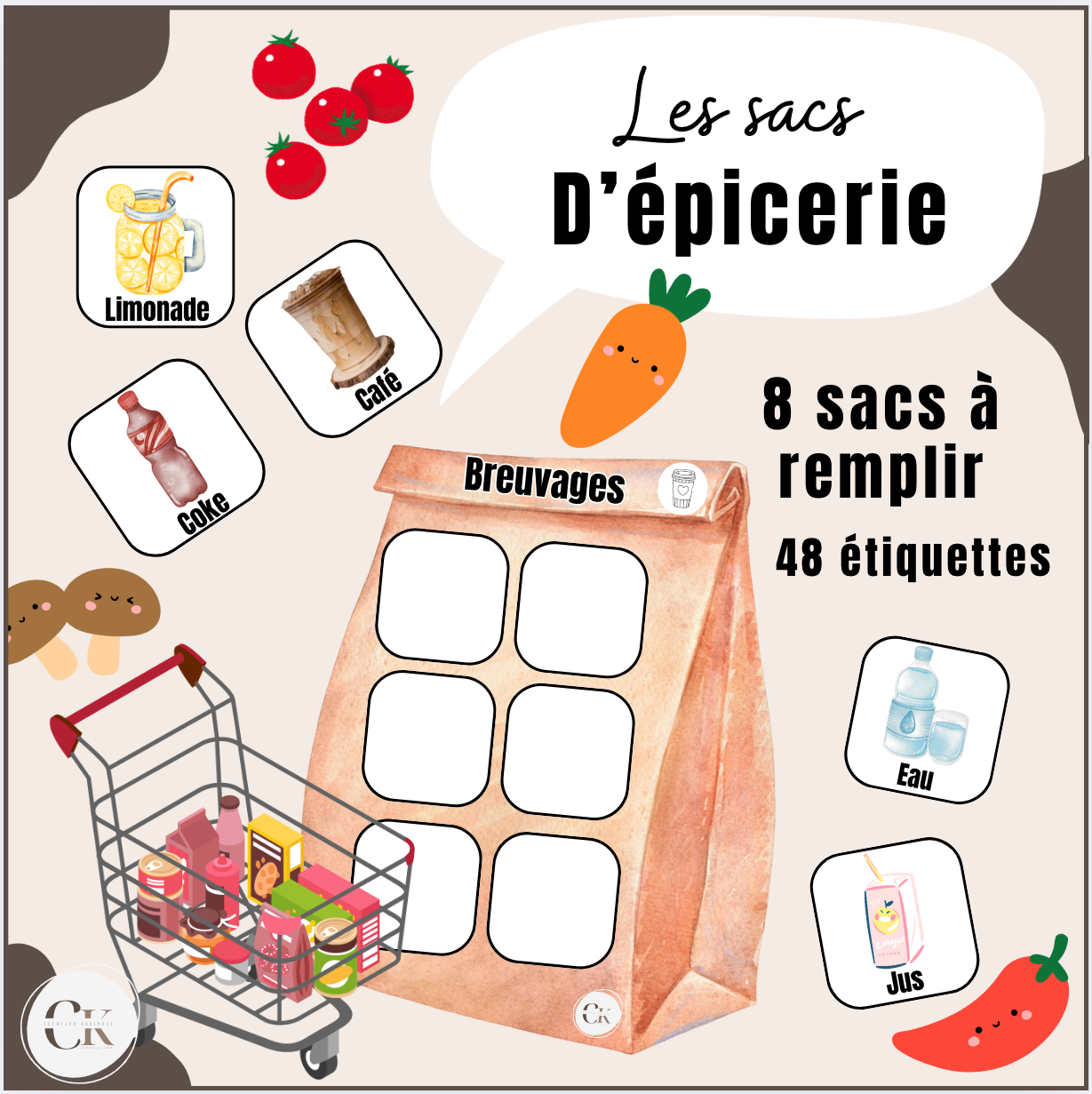 Les sacs d'épicerie