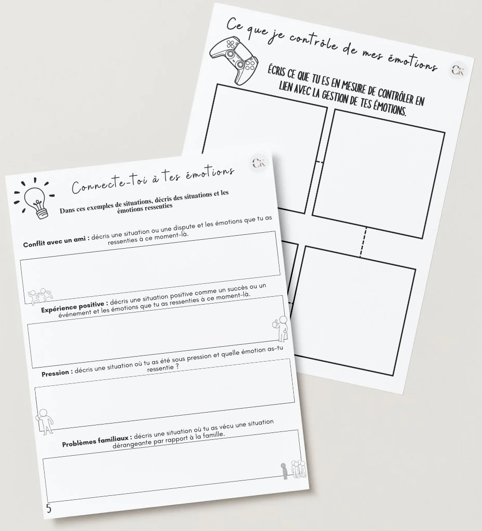 Cahier sur les émotions pour les adolescents