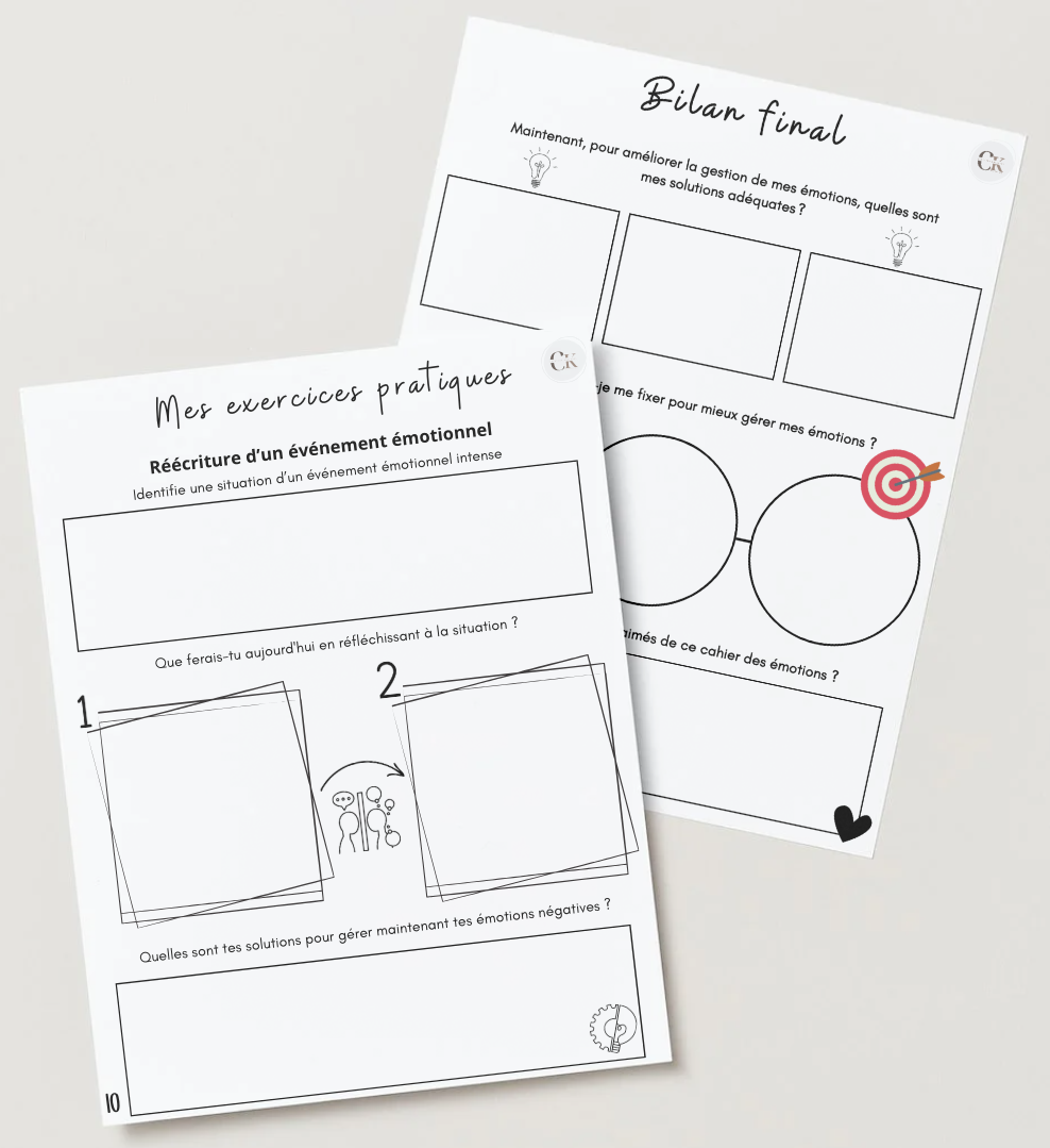 Cahier sur les émotions pour les adolescents