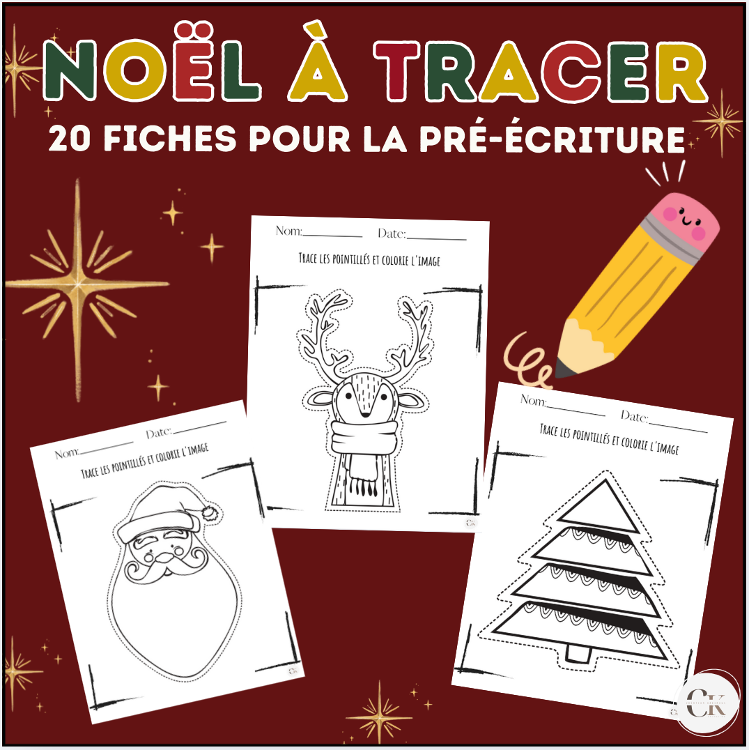 Fiche pré-écriture thème noël