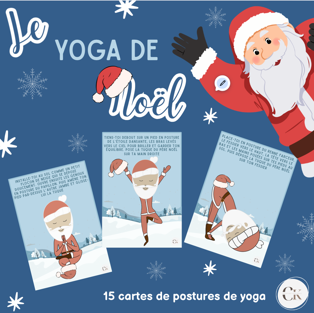 Les cartes de yoga Noël