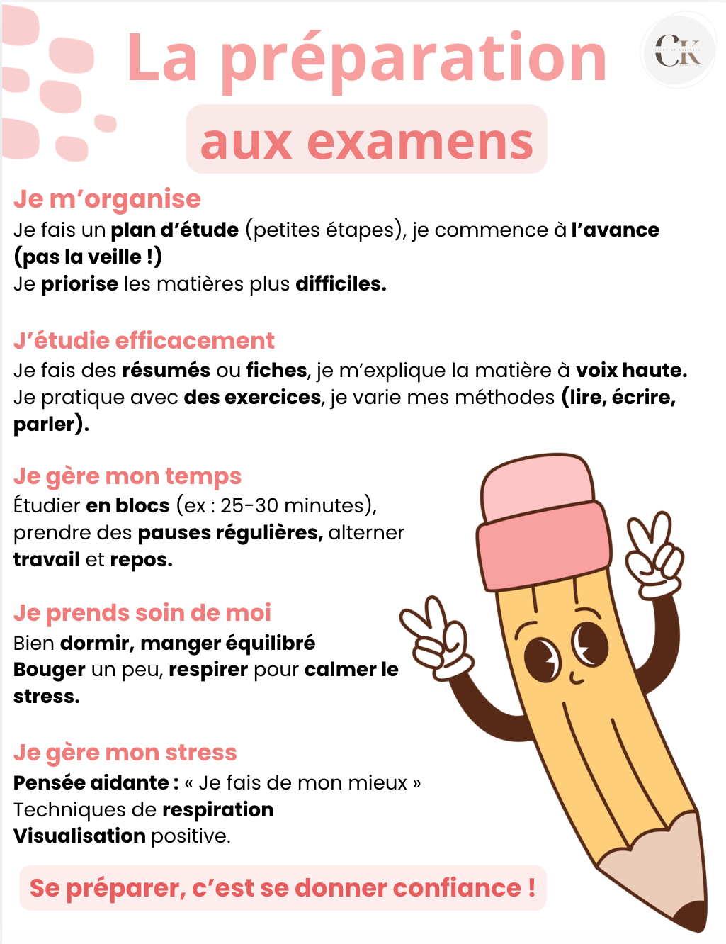 Affiche: Préparation aux examens