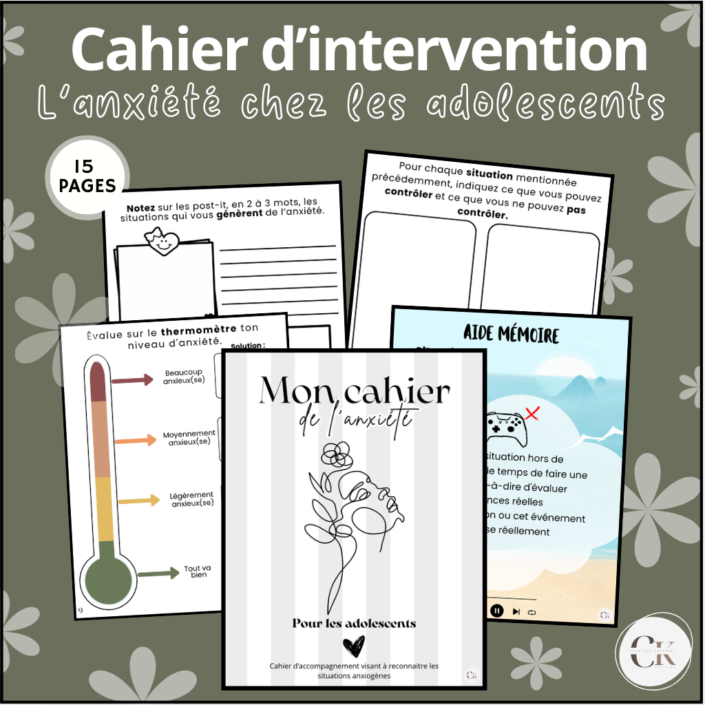 Cahier d'intervention: L'anxiété chez les adolescents