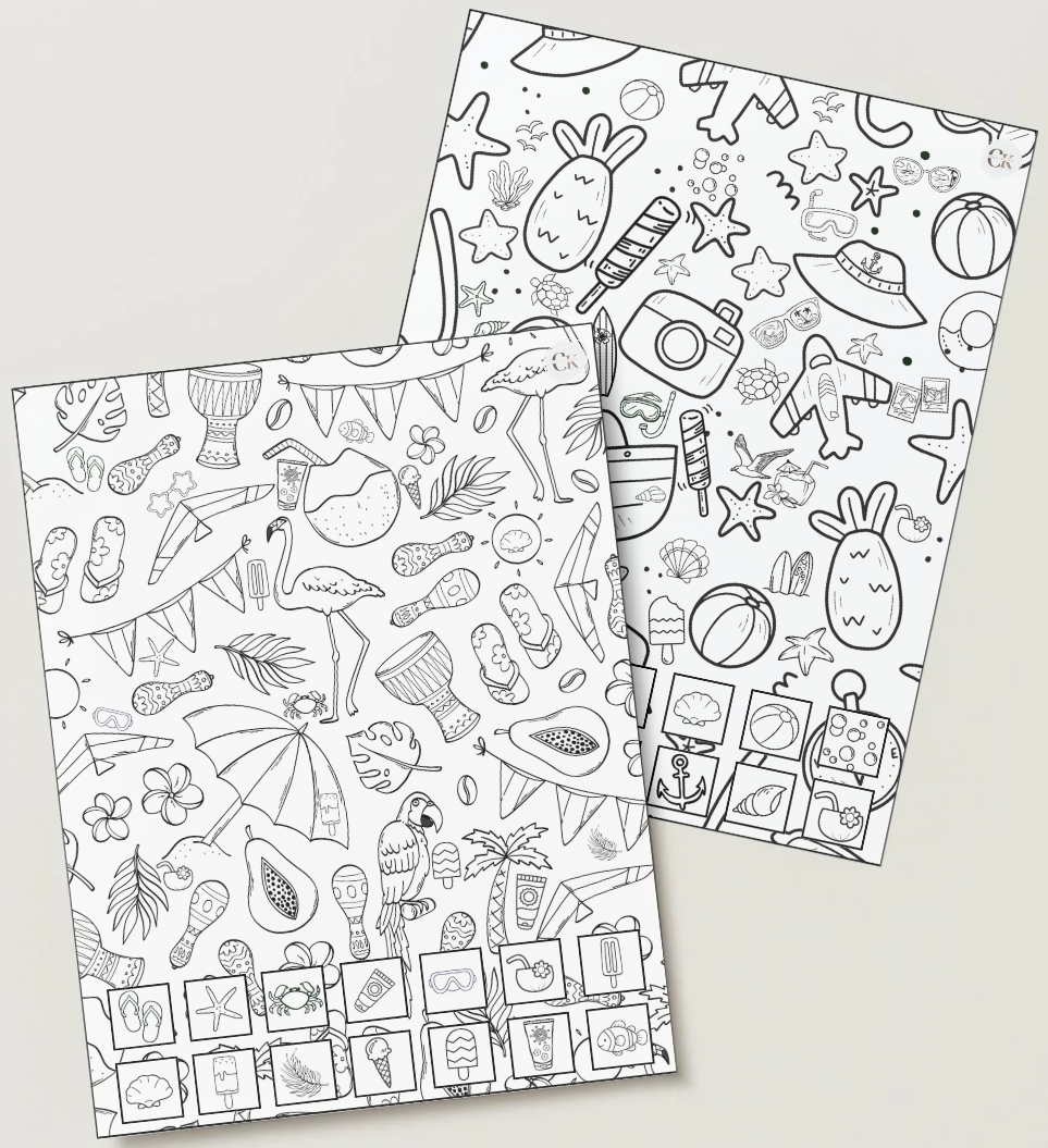 Cherche et trouve été à dessiner