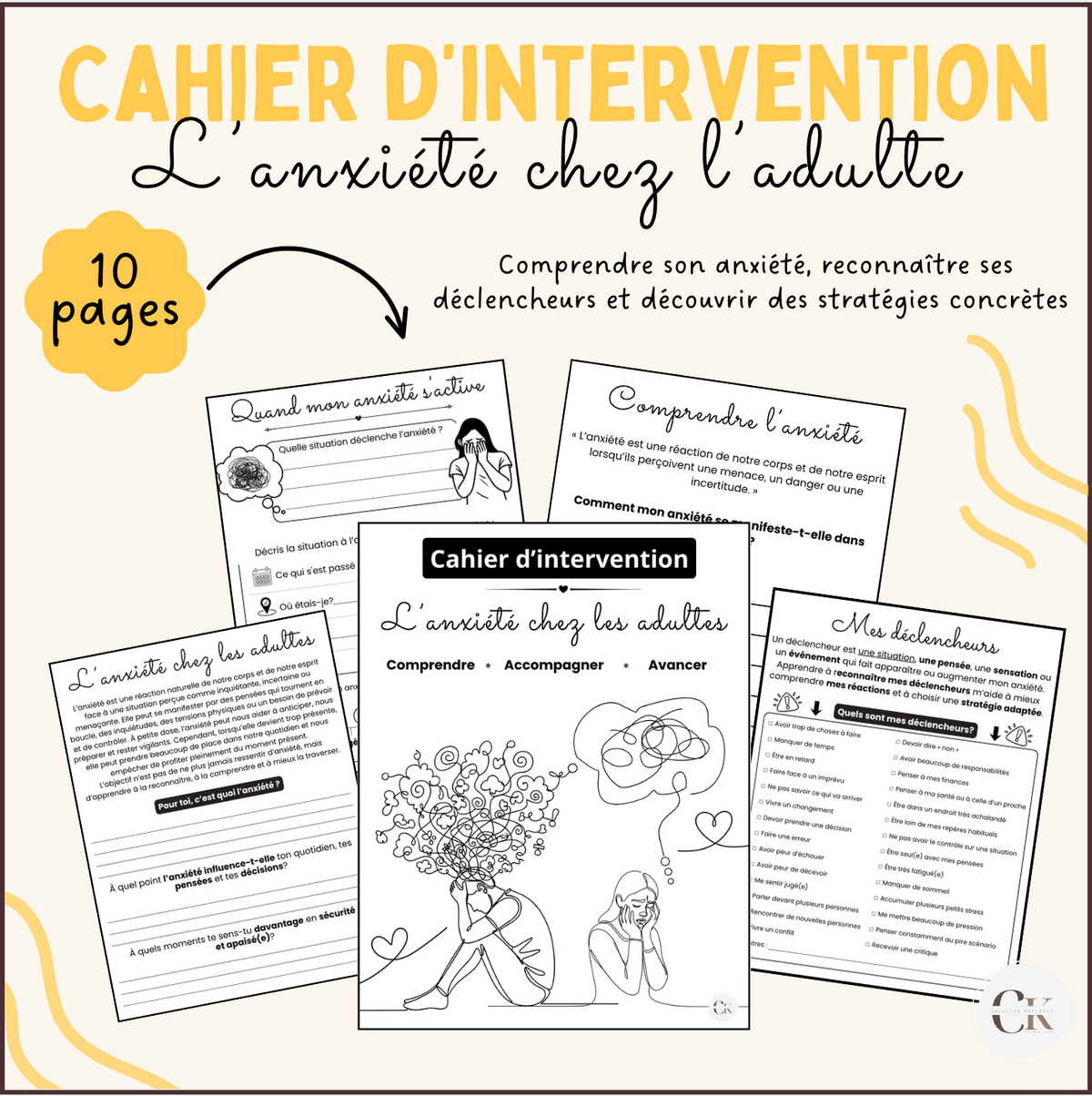 Cahier d'intervention sur l'anxiété