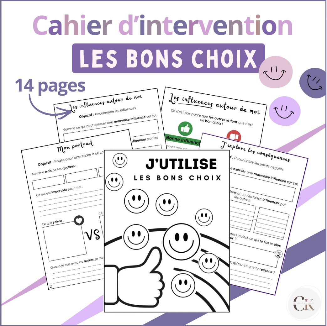 Cahier : Les bons choix