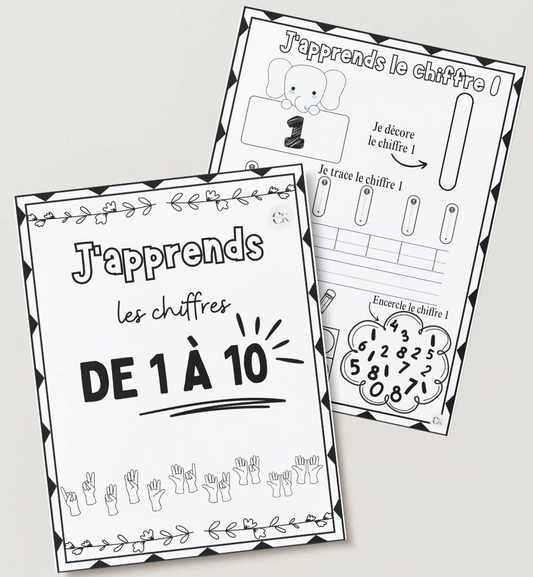 J'apprends les chiffres de 1 à 10
