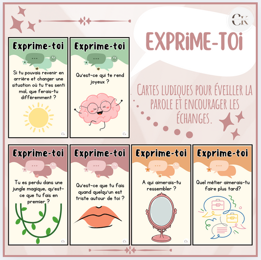 Cartes éducatives: Exprime-toi
