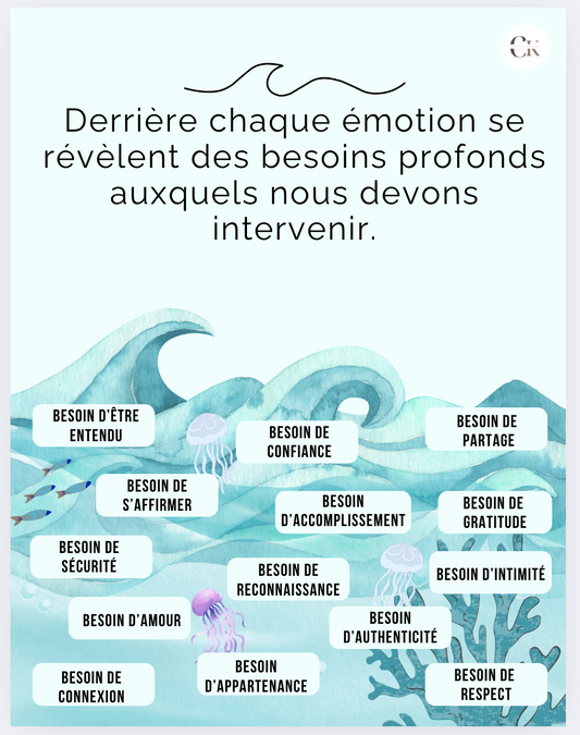 Affiche: Les besoins émotions