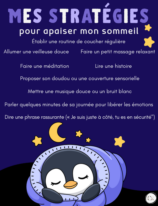 Affiche: Les stratégies pour le sommeil