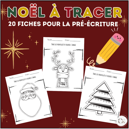 Fiche pré-écriture thème noël