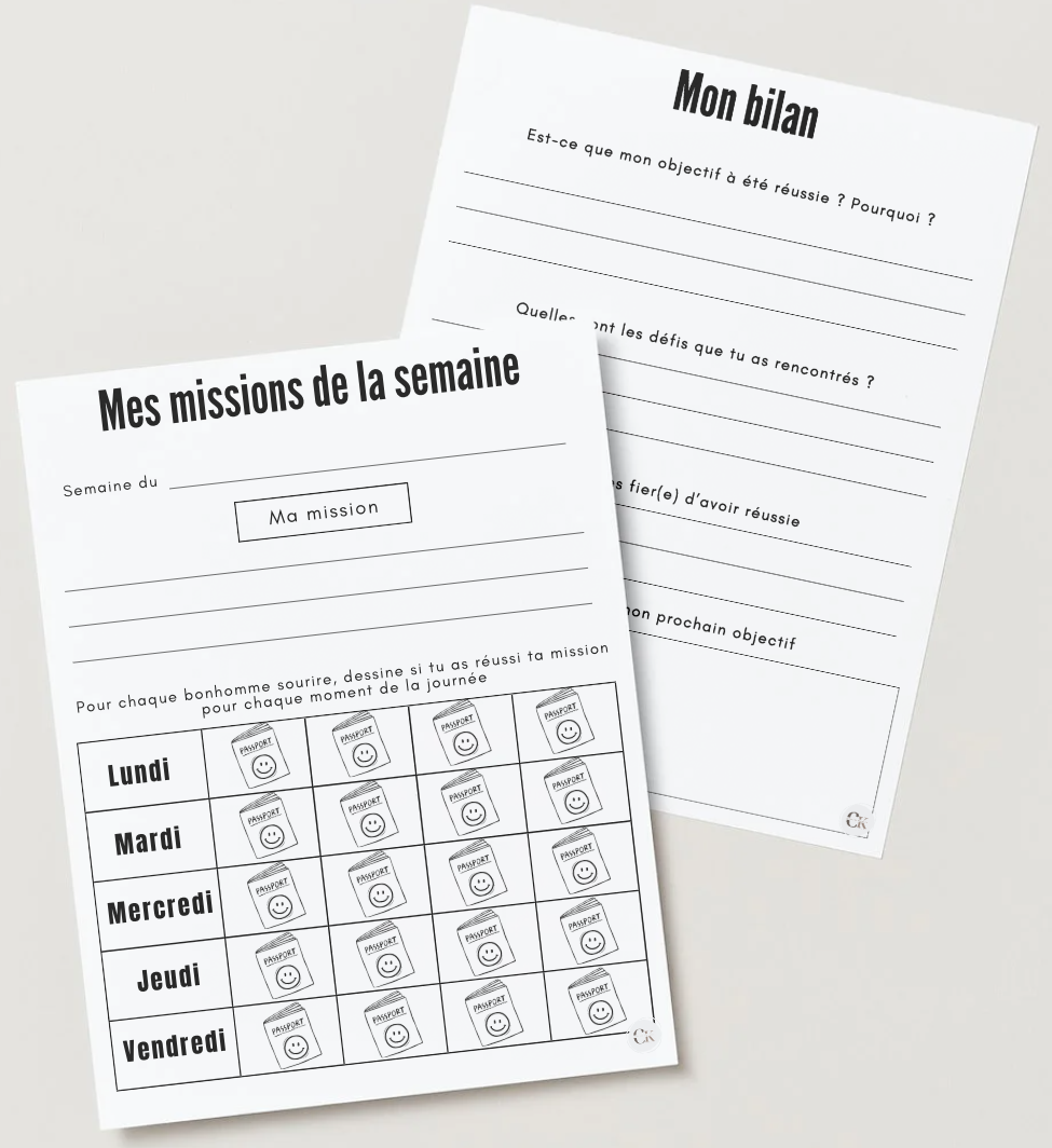 Cahier: En route vers mes objectifs