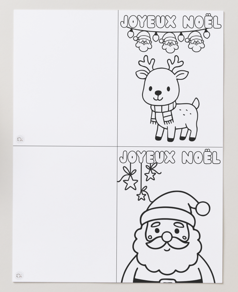 Cartes de Noël à dessiner