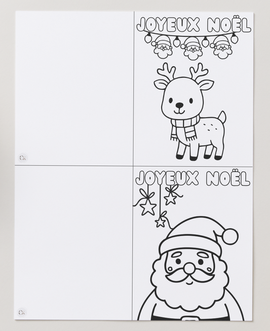 Cartes de Noël à dessiner