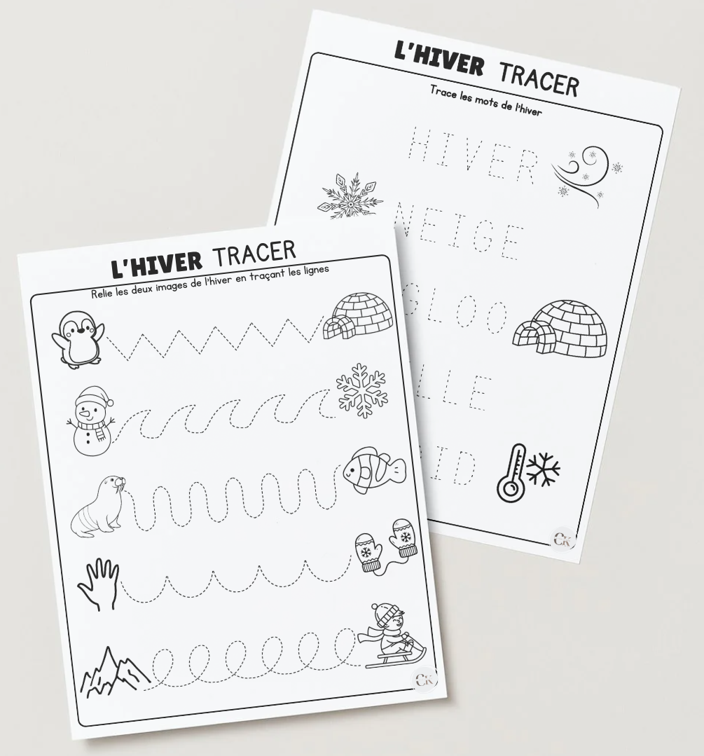 Cahier d'activité hiver : Préscolaire