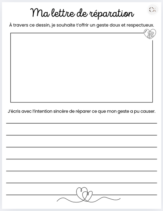 Ma lettre de réparation