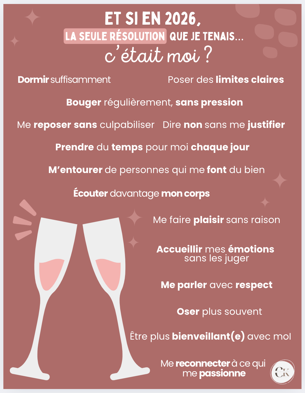 Affiche: Résolution 2026 – Ck création éducation