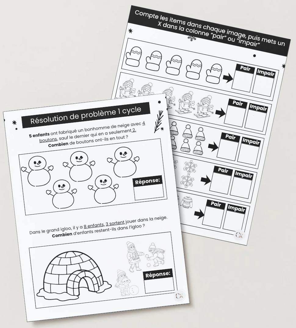 Cahier d'activités mathématique: 1 cycle