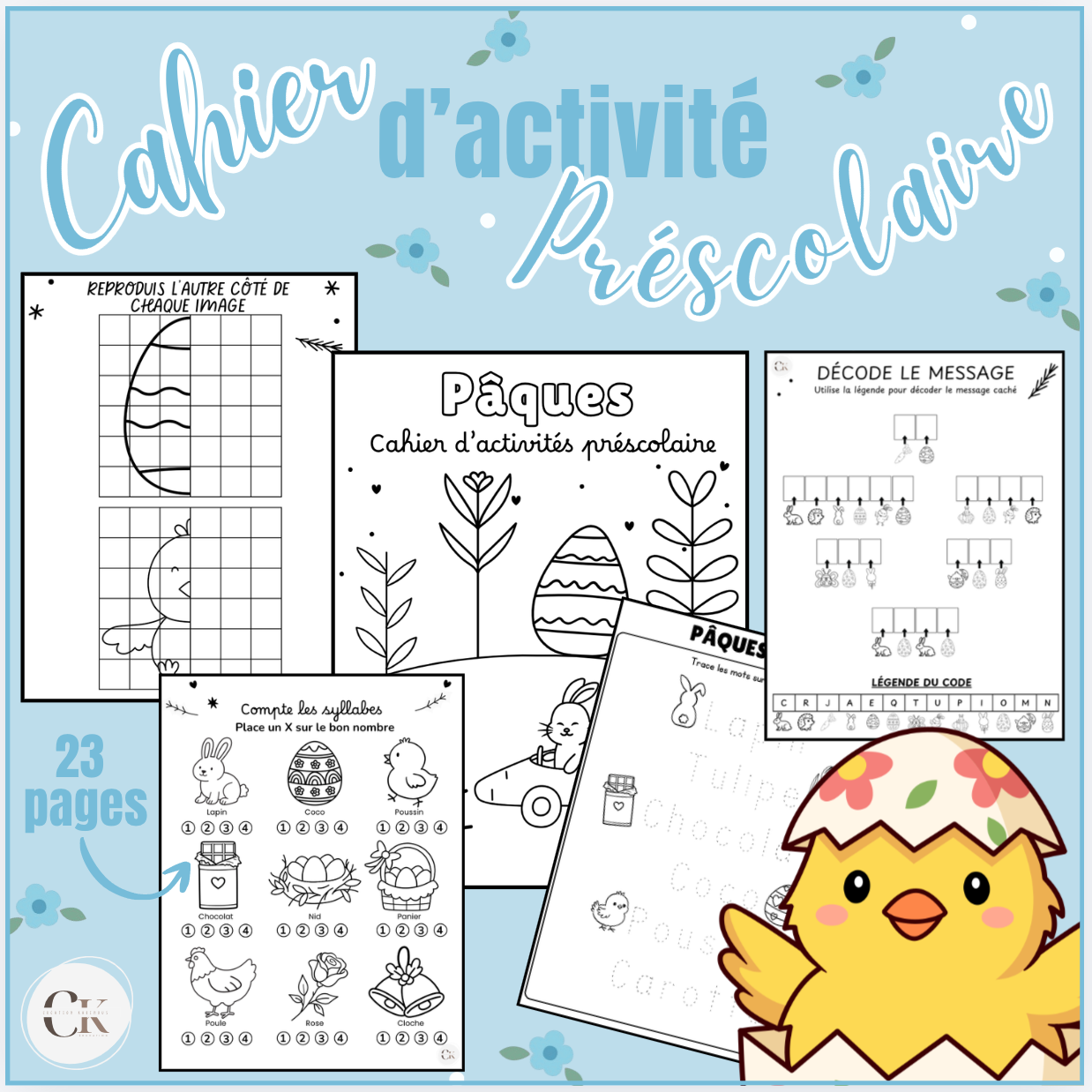 Cahier d'activité Pâques préscolaire