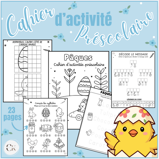 Cahier d'activité Pâques préscolaire
