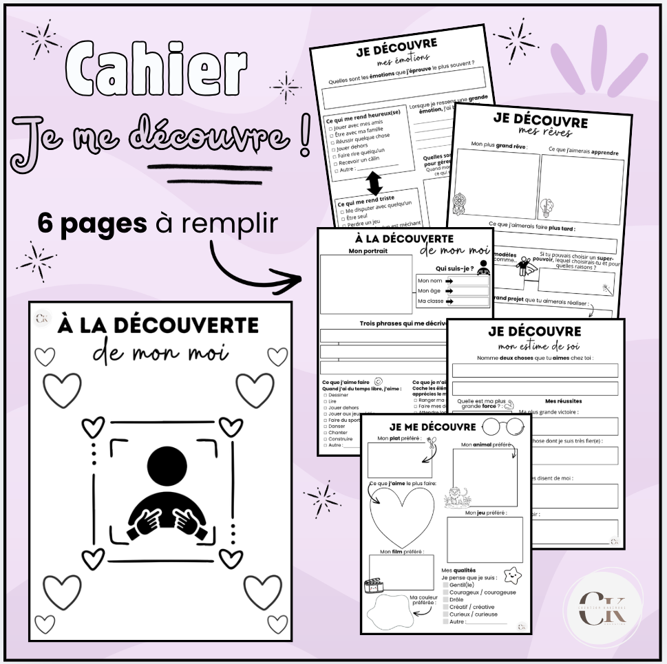Cahier: Je me découvre