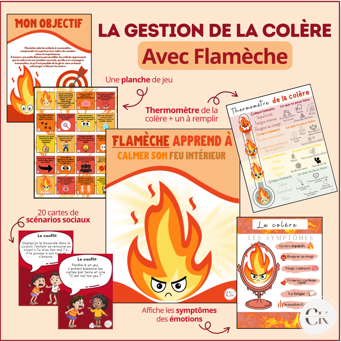 Flamèche apprend à calmer son feu intérieur