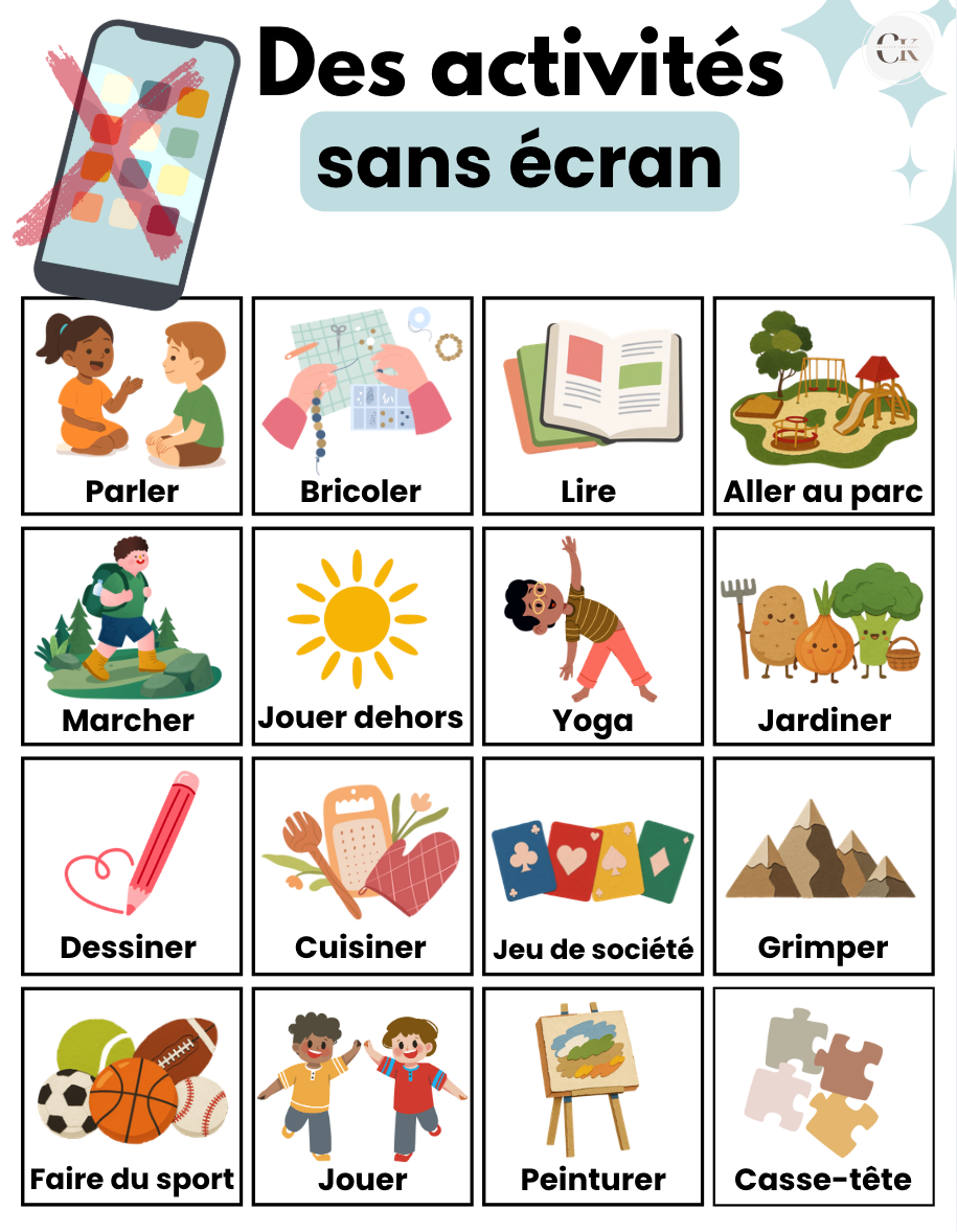 Affiche: Activités sans écran