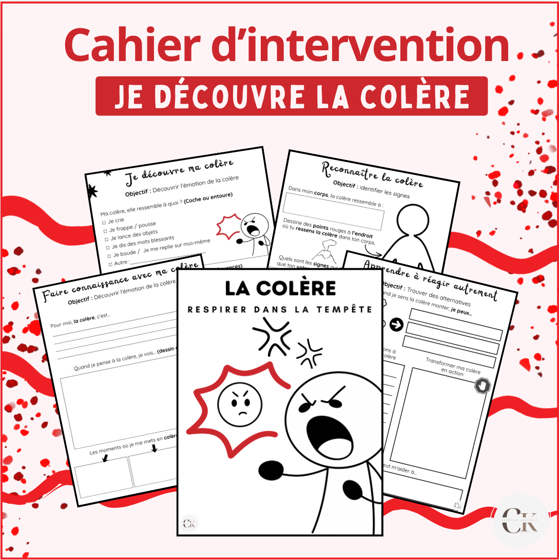 Cahier: Je découvre la colère