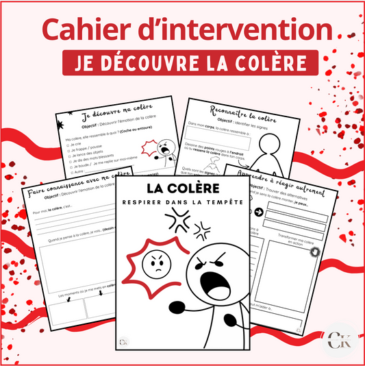 Cahier: Je découvre la colère