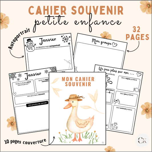 Cahier souvenir petite enfance