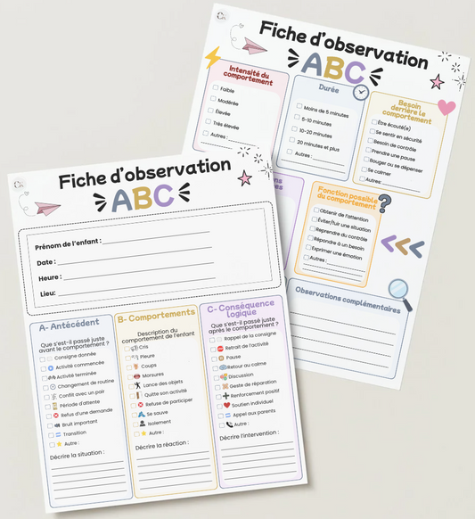 Outil : Fiche ABC