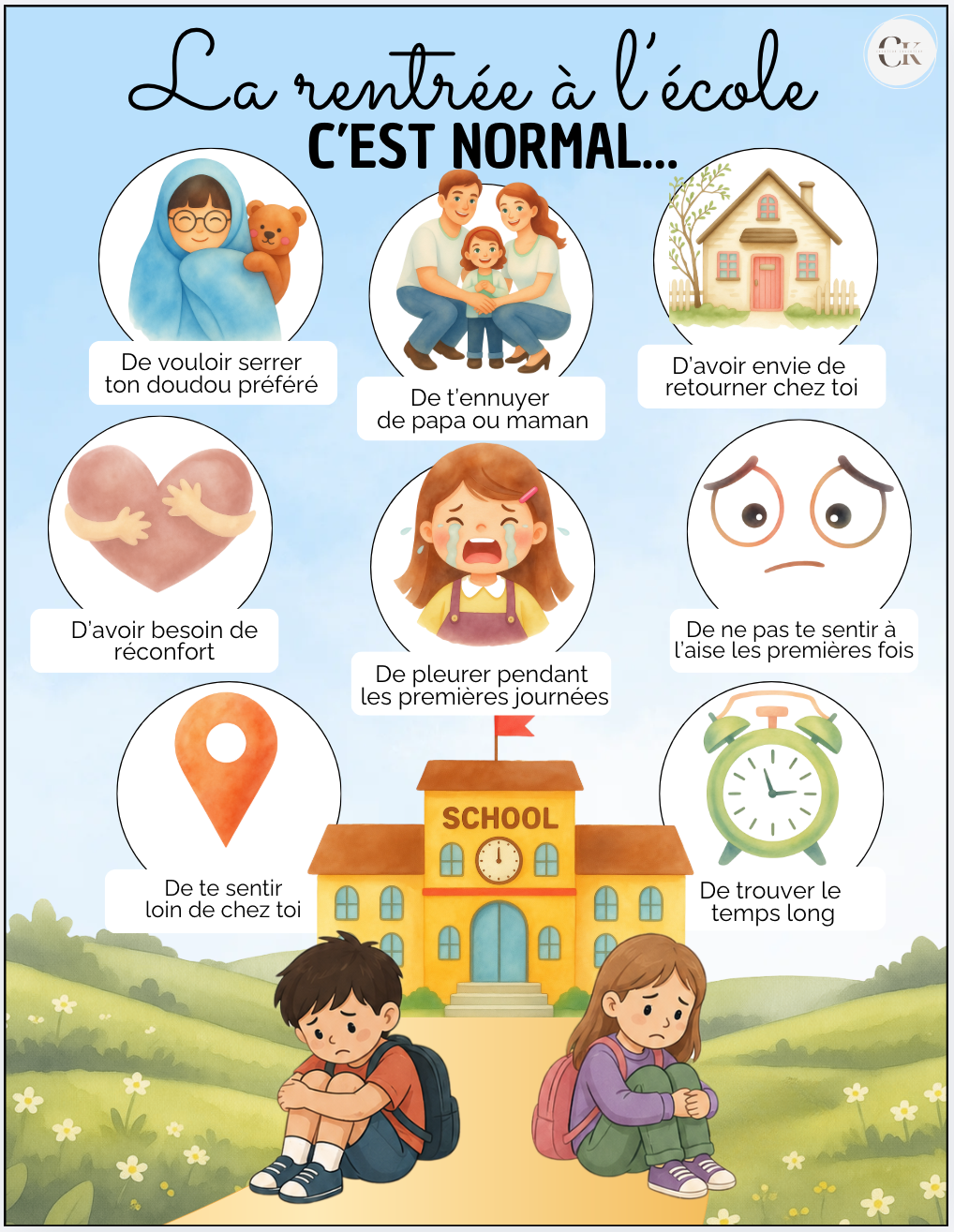 Affiche: La rentrée à l'école