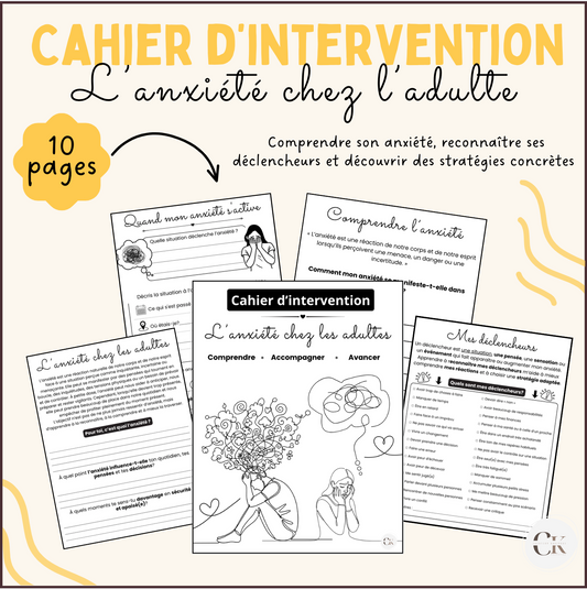 Cahier d'intervention sur l'anxiété