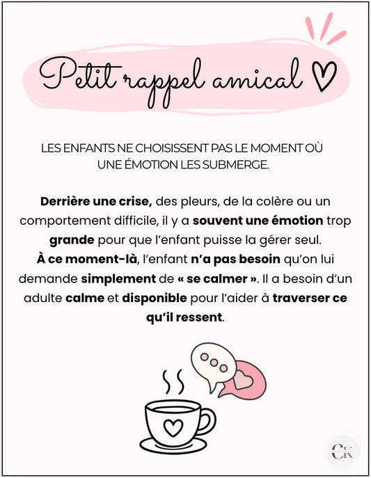 Affiche: Rappel amical, les émotions